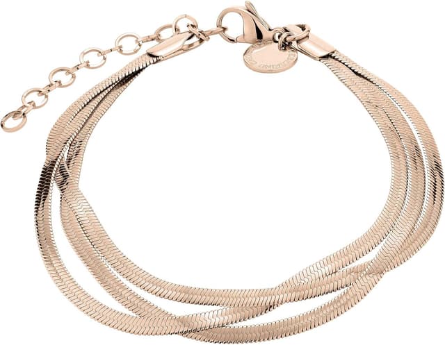 Detalle de LIEBESKIND BERLIN Sleekchain Damen-Armband aus Edelstahl – größenverstellbar (21,5 cm) mit Karabinerverschluss