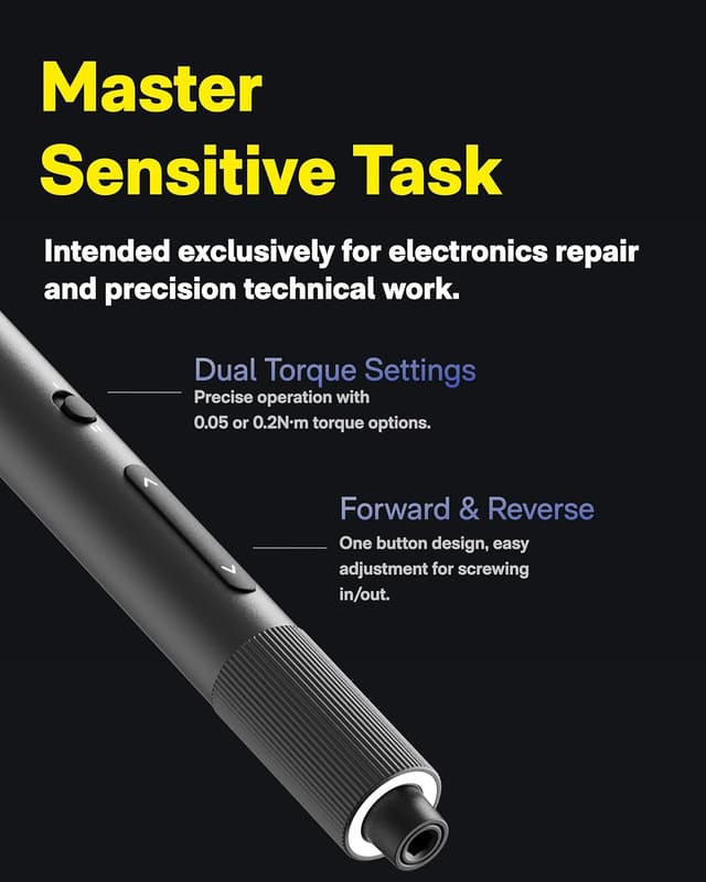 Detalle 2 de HOTO 25-in-1 ADV Mini Electric Screwdriver (LED) with Precision Bit Set