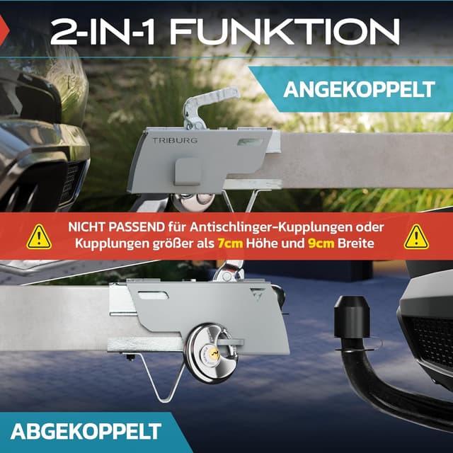 Detalle de TRIBURG Anhängerschloss Rundschloss