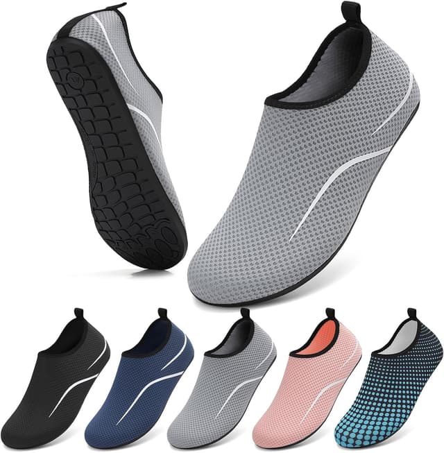 Detalle de VOLHAL Wasserschuhe für Herren & Damen – atmungsaktives Mesh, schnelltrocknende Beach- und Schwimmschuhe