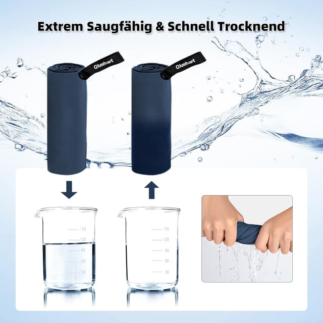 Thumbnail 6 de Qiusmart Mikrofaser Handtuch Set 50x100