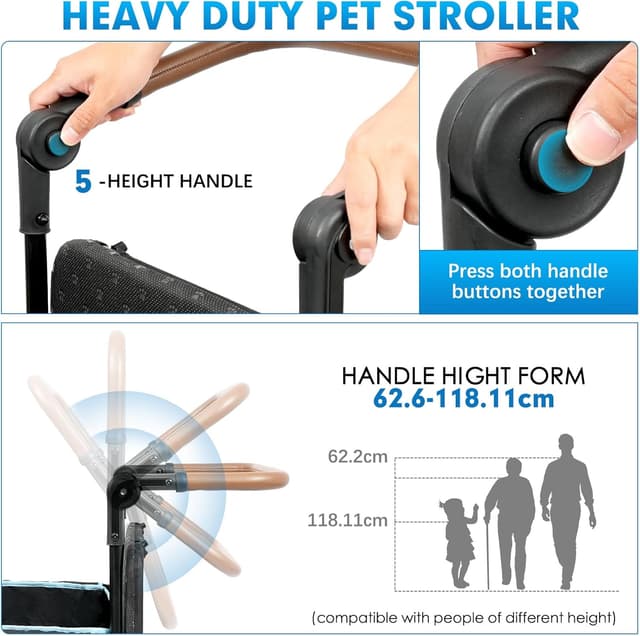 Thumbnail 4 de Snagle Paw Folding Dog Stroller Up to 90kg