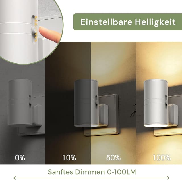 Thumbnail 2 de LOHAS-LED Nachtlicht Steckdose Warmweiß 1W mit Dämmerungssensor, dimmbar (0–100%)