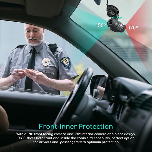 Detalle de COOAU D30S 4K Dash Cam with GPS