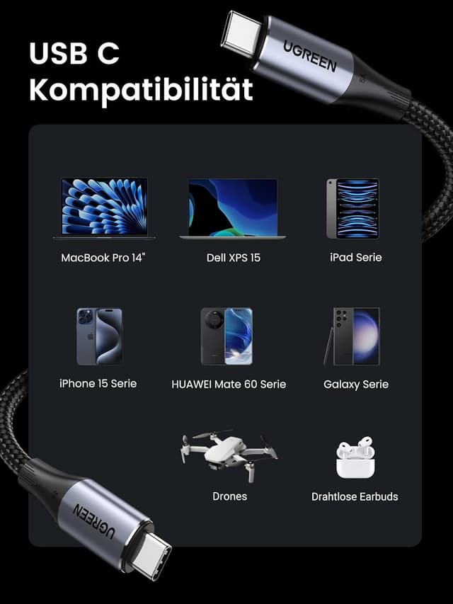 Thumbnail 6 de UGREEN 240W USB C Kabel 1m