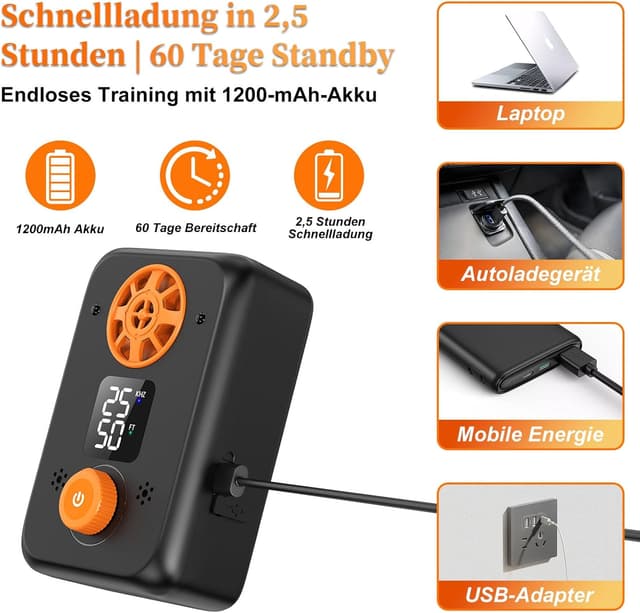 Thumbnail 6 de kacylzom Ultraschall-„Antibell“ für Hunde mit 5 Frequenzstufen, 3 Reichweitenmodi und Akku