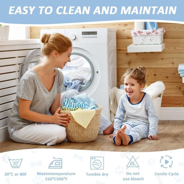 Thumbnail 6 de DUJUIKE coprimaterasso impermeabile antiscivolo grigio chiaro, 2 pezzi (90x135 cm)