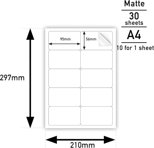 Detalle de akaca Etichette 95 x 56 mm 300 pezzi