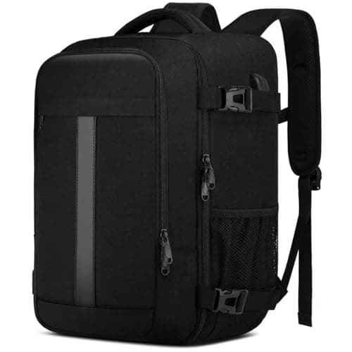 Detalle de PUSLOM Mochila de cabina 40x20x25 cm (20L) con USB para portátil de 14 pulgadas y bolsillo antirrobo