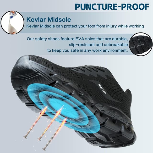 Thumbnail 4 de Steel Toe Cap Trainers Safety Trainers Lightweight safety shoes