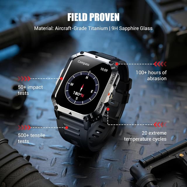 Detalle de Military Smart Watch 2.01" Fitness Watch with Compass