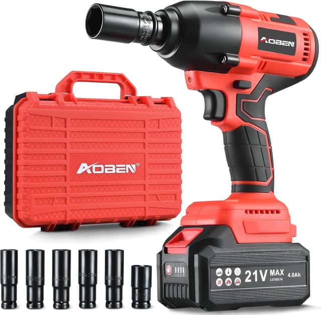 Imagen de AOBEN Cordless Impact Wrench 1/2" 600N·m torque en OfertitasTOP