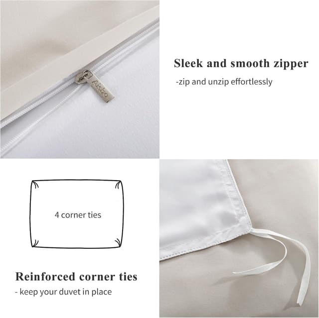 Thumbnail 5 de Aisbo Double Duvet Cover Set 50x75cm reversible bedding