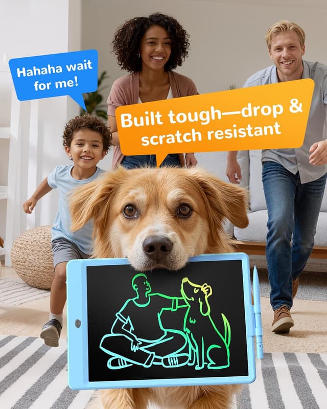 Thumbnail 6 de KOKODI 10‑Zoll LCD-Schreibtafel für Kinder (ab 3 Jahren) – blaue Maltafel mit Zeichen-/Notizfunktionen