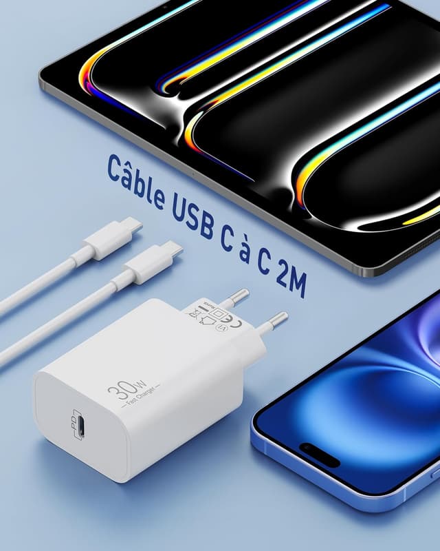 Thumbnail 5 de CREAPICO 30W Chargeur Rapide USB‑C 2m