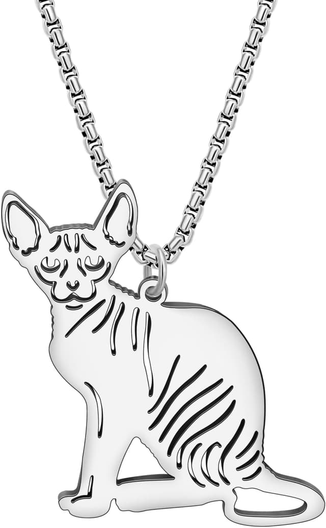 Thumbnail 6 de BAMAY Edelstahl-Katzenhalskette mit Kätzchen-Anhänger – Modeschmuck für Damen & Mädchen