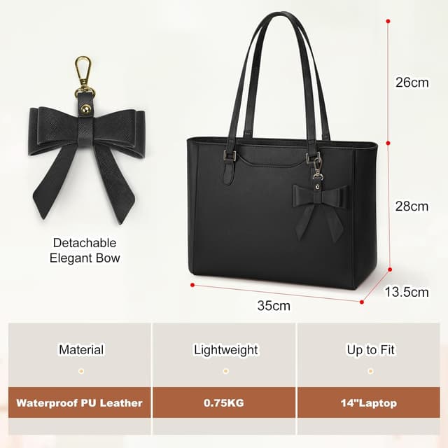 Detalle de KTMOUW Handbags Large PU Leather Tote for Work