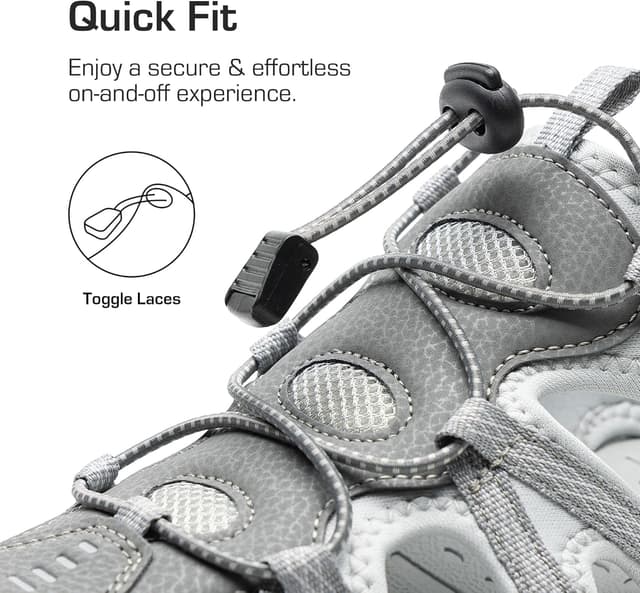 Detalle de DREAM PAIRS DMUMST2505 — Sandales sportives d’été pour hommes antidérapantes et respirantes