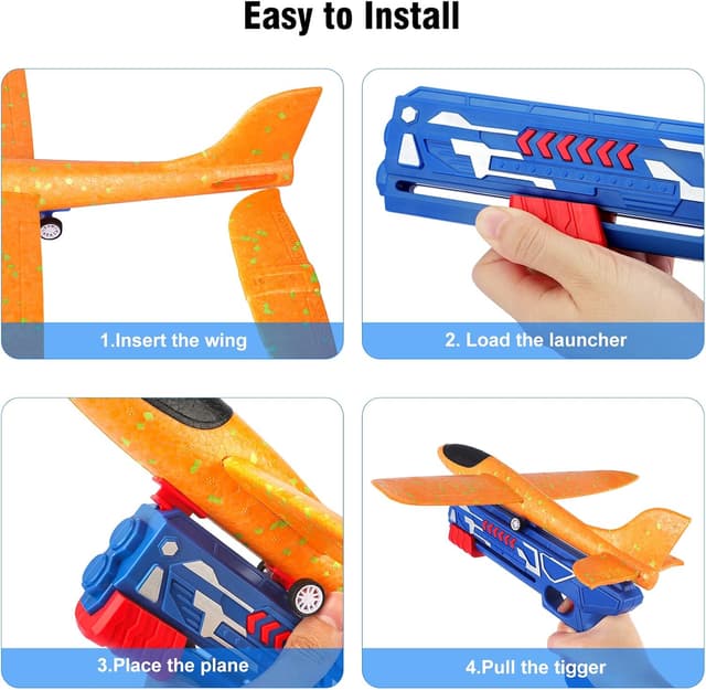 Thumbnail 3 de Airplane Launcher Toy foam glider with catapult