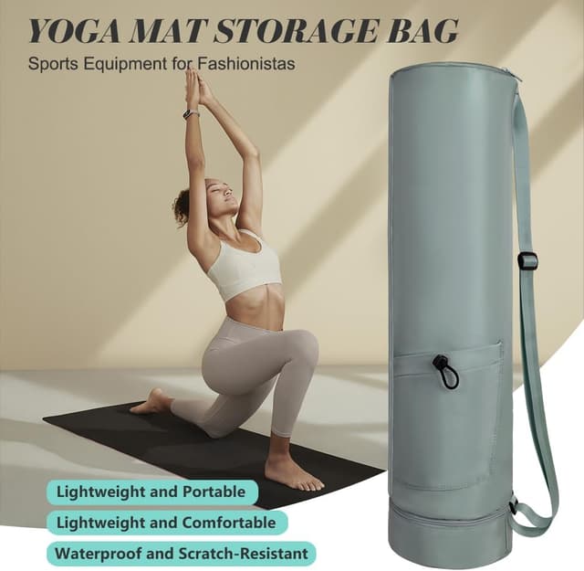 Thumbnail 6 de Sac de rangement pour tapis de yoga Aucuu avec sangle réglable et compartiment humide