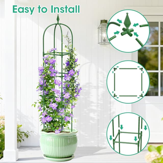 Detalle de MQHUAYU 2 Pack garden trellis 180 cm