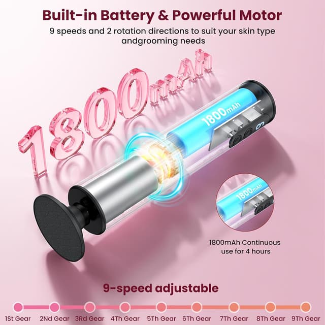 Detalle 2 de PKBD 2 in 1 foot file 1800 mAh