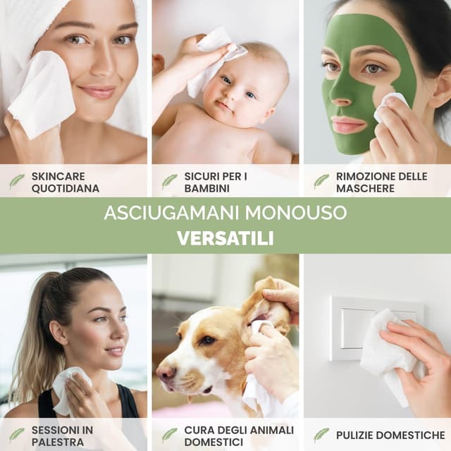 Thumbnail 5 de PLANTIFIQUE Asciugamani monouso pulizia viso 50 pezzi