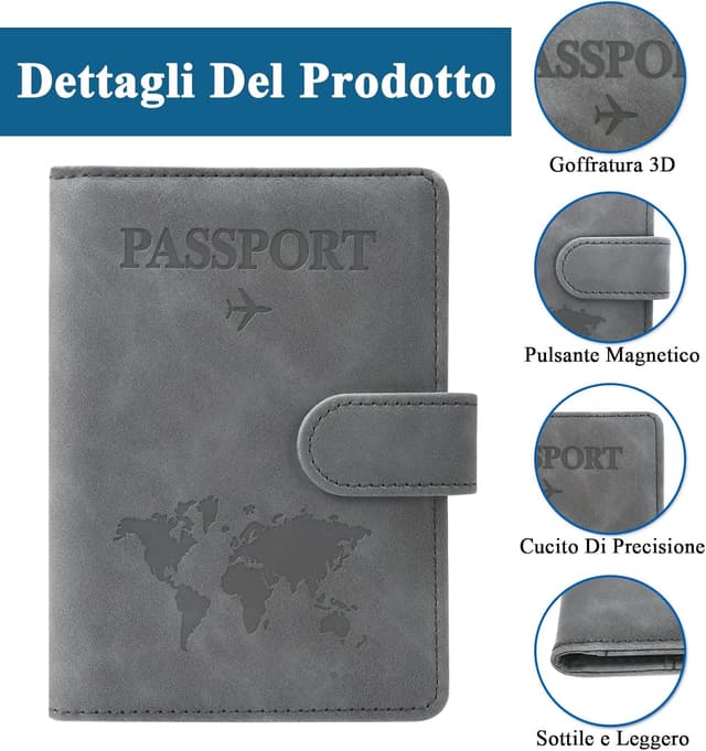 Thumbnail 3 de GADITIEK Porta Passaporto e Etichetta Valigia