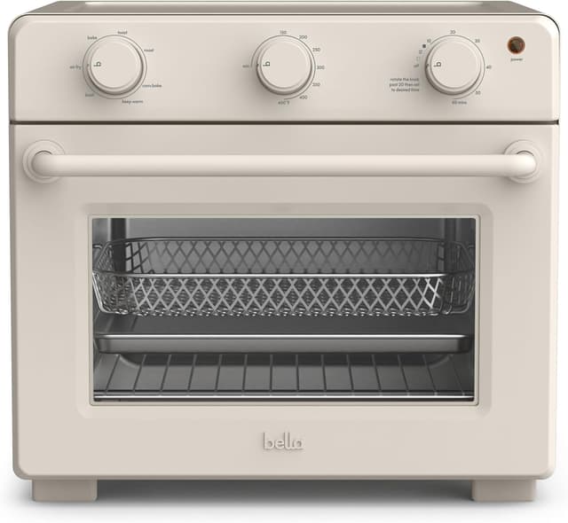 Detalle de Bella Air Fry Toaster Oven (1700W) with 7 Preset Cooking Options, Auto Shutoff & Dishwasher-Safe Trays