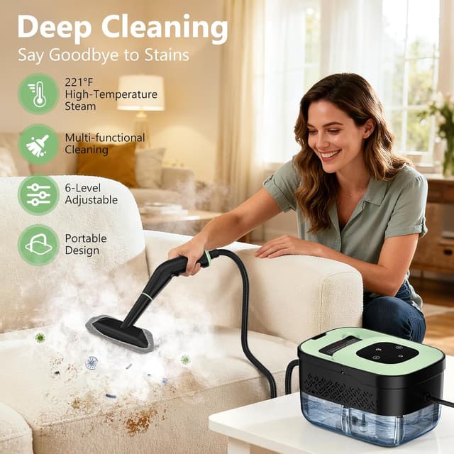 Detalle 2 de Steam Cleaner Portable 1.25L Handheld 🧹