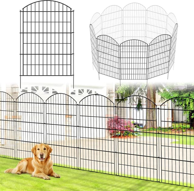 Detalle de Thealyn Decorative Garden Fence (5 Panels) – 101cm H x 71cm W, Total Length 3.5m