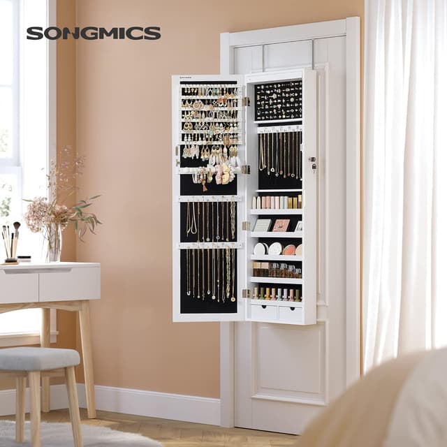 Detalle 2 de SONGMICS Schmuckschrank 6 LED und abschließbar