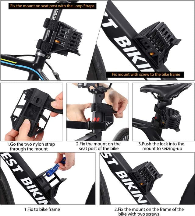 Detalle 2 de LuTuo Folding Bike Chain Lock (Heavy Duty Alloy Steel), with 3 Keys, 79cm/31inch