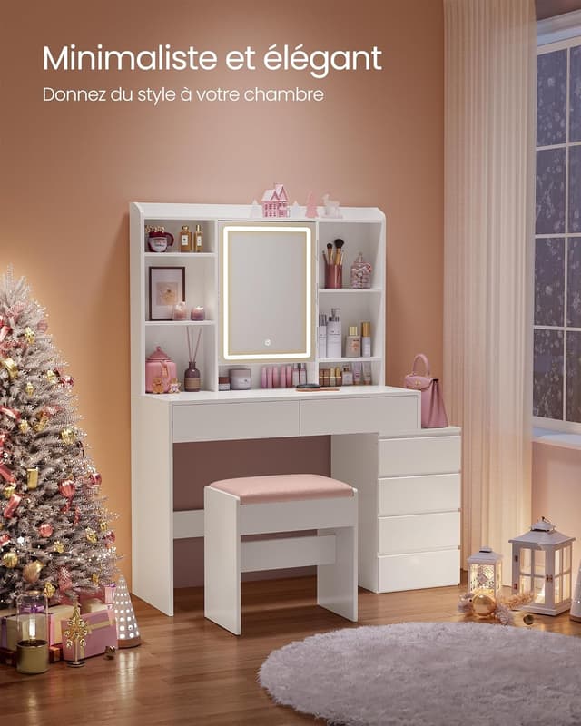 Thumbnail 6 de VASAGLE Coiffeuse LED 3 luminosités 💄