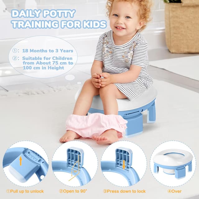 Thumbnail 5 de DEANIC 2-in-1 Portable Travel Potty 60 liners 🚼