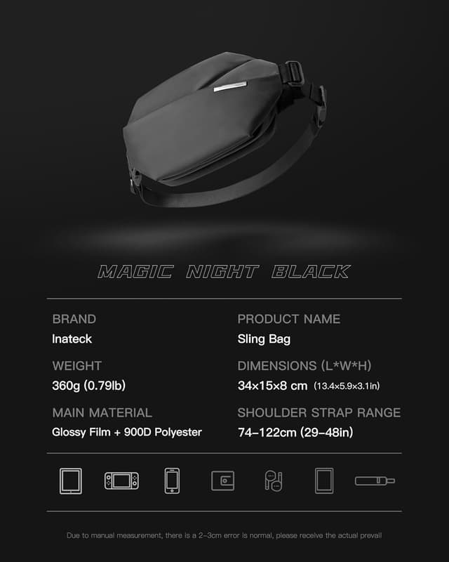 Detalle 2 de Inateck Sling Bag X 4L sling bag