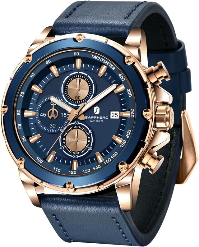 Thumbnail 6 de BENYAR orologio da uomo analogico al quarzo in acciaio, cinturino Timing, impermeabile e luminoso