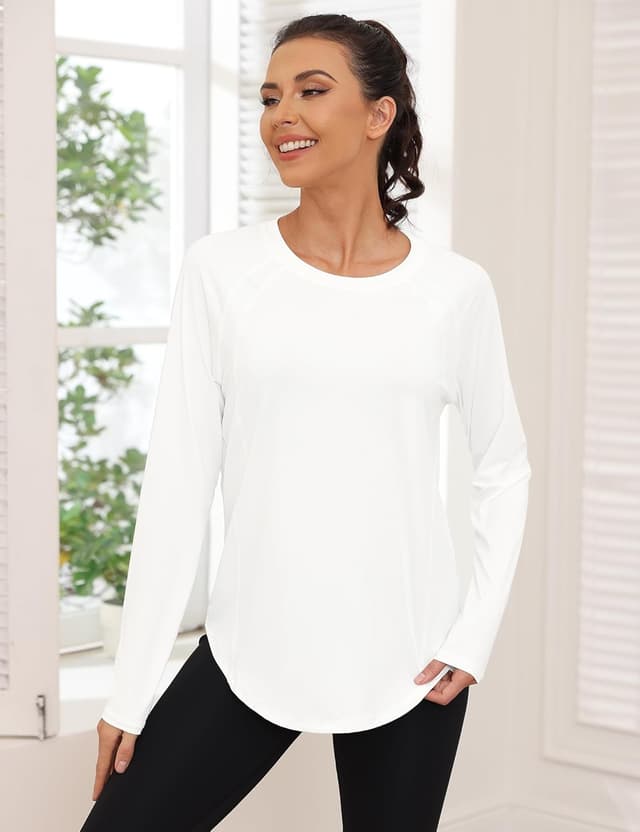 Detalle de Gyabnw T-shirt sport femme à manches longues et col rond anti UV