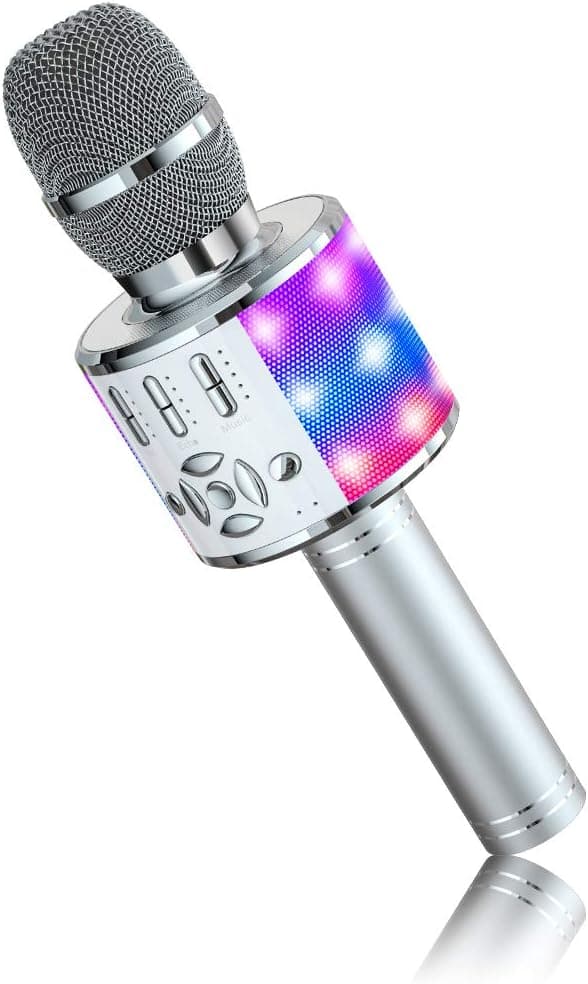 Imagen de BONAOK Microfono Karaoke Cambia Voce LED 🎤 en OfertitasTOP