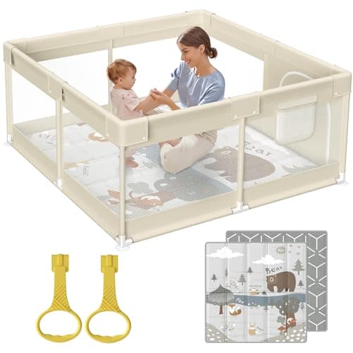 Imagen de Fodoss parque infantil 120x120 cm Beige 🎈 en OfertitasTOP