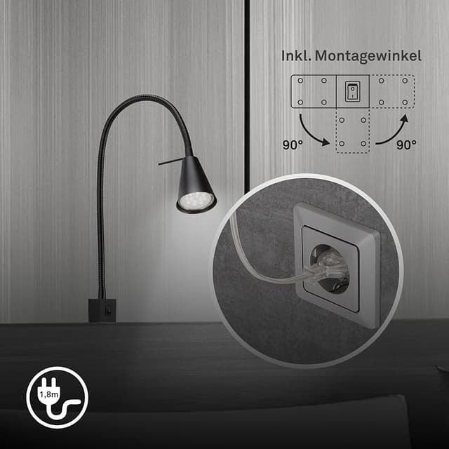 Detalle 1 de BRILONER Flexo LED 4 W, 400 lm, 3000 K