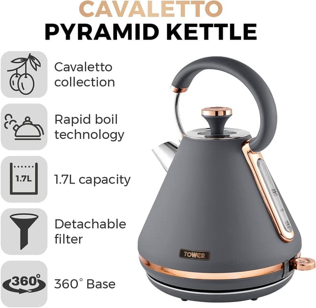 Detalle 2 de Tower Pyramid Kettle 3000 W, 1.7 L