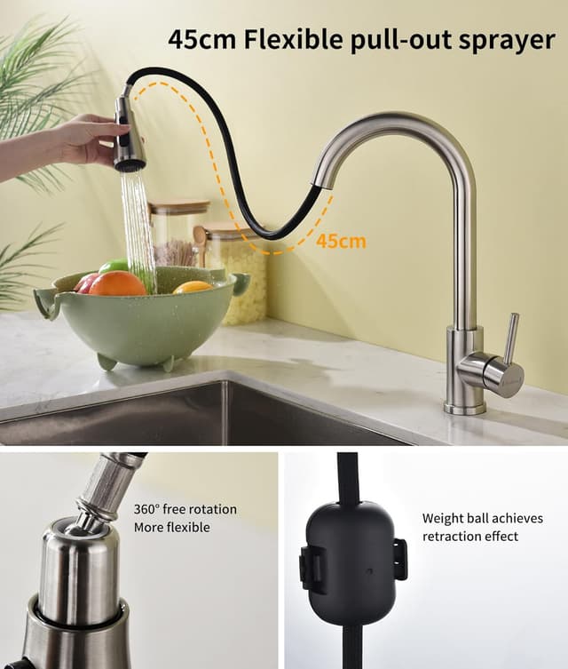 Thumbnail 4 de Wasserhahn Küche Ausziehbar 360°