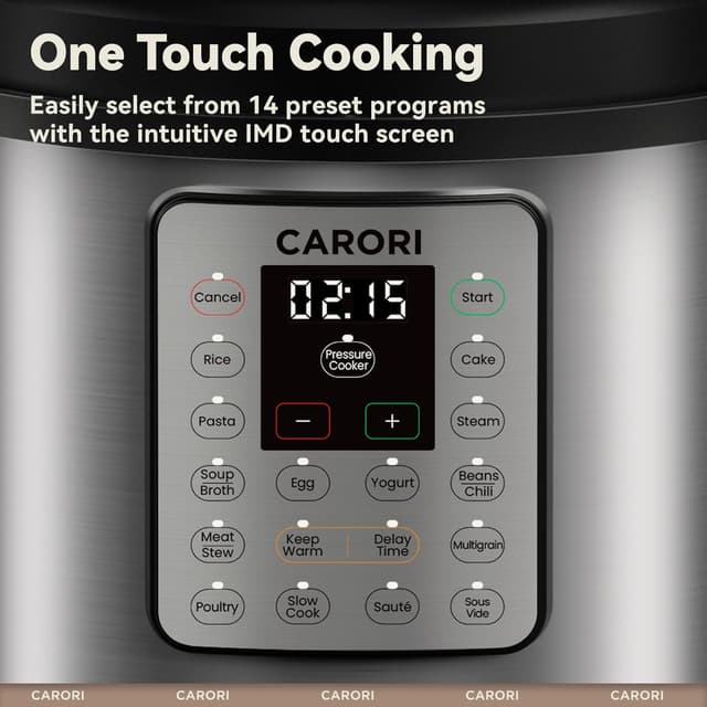 Detalle 2 de 12-in-1 Electric Pressure Cooker (8 Quart) Multi-Cooker with Non-Stick Ceramic Pot, 1200W