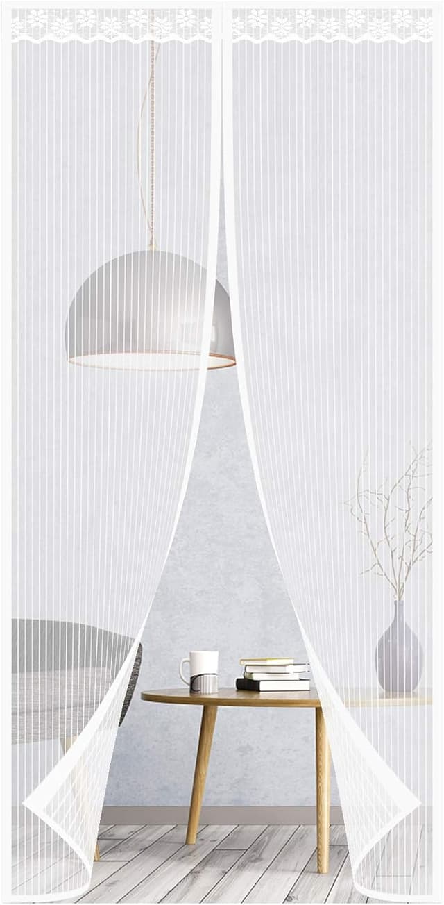 Detalle de EGNBU Heavy Duty Magnetic Fly Screen Door (90x210CM) with Powerful Magnets & Full Frame Magic Tape