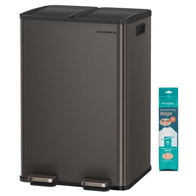 Detalle de SONGMICS LTB741G01 cestino da cucina 2x30 L