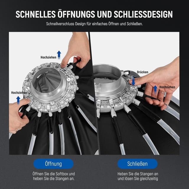 Detalle de NEEWER NS38P Parabol-Softbox mit Bowens Mount