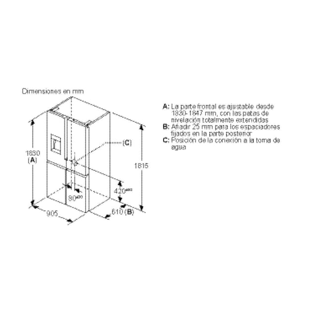 Thumbnail 2 de Siemens KF96DPXEA Frigorífico americano