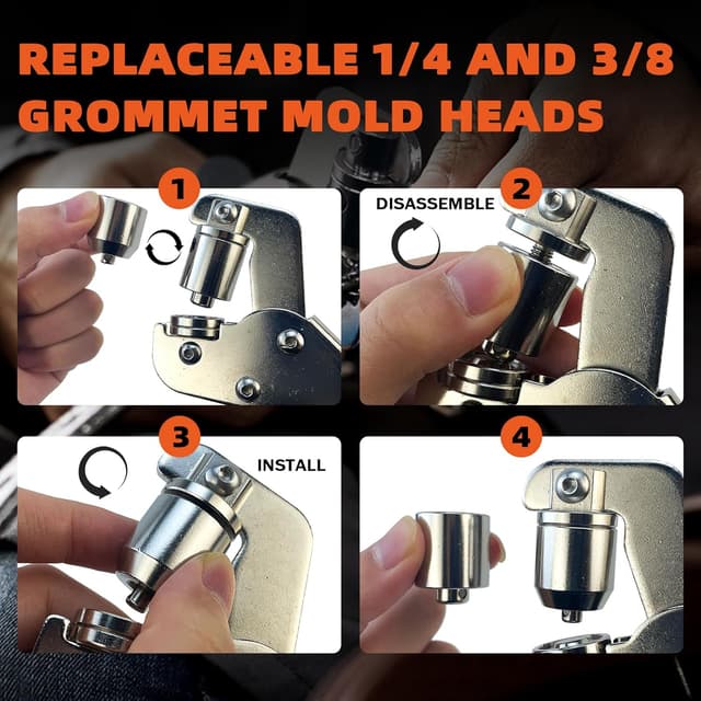 Detalle de HAPDEN Kit d’œillets 6 mm et 10 mm