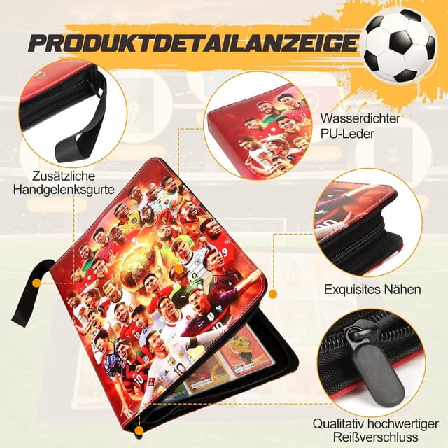 Detalle 2 de Football Karten Sammelalbum für bis zu 400